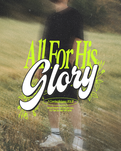 All for His Glory | Christian Poster christian