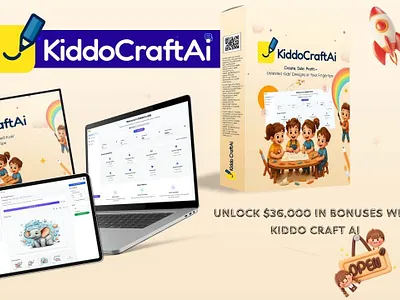 KiddoCraftAI designs 3d animation branding graphic design logo motion graphics ui