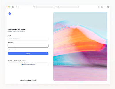 Login page - Consistent UI consistentui design designsystem kit login modern ui uiux
