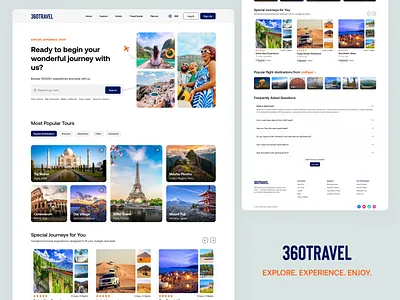 Travel Website UI Concept 360Travel inspiration modern design travel travel ui travel ui design travel website design ui design ui ux design ux design web design