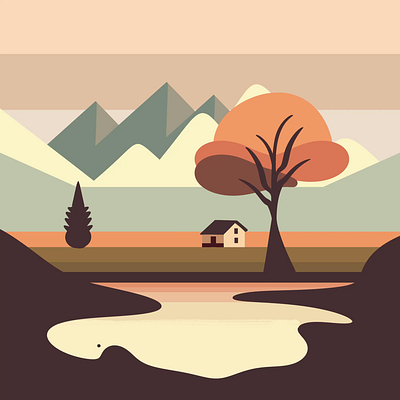 Landscape Illustration/animation animation branding design graphic design illustration logo typography ui ux vector