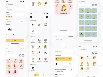 AAC Communication App – Accessible & Intuitive aac accessibilitydesign dribbble mobileapp