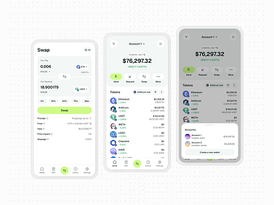 First Day Progress: Web3 Wallet & DeFi App finance minimalist modern ui ui design web design web3
