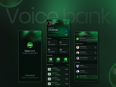 🎤 Voice Bank – Smart Banking with Voice apppresentation bankingapp bankingux dailyui darkui dribbbledesign financeapp fintechdesign fintechux microinteractions mobileui moneymanagement pinterest productdesign uidesign uxcasestudy uxdesign voiceassistant voicebank voiceui