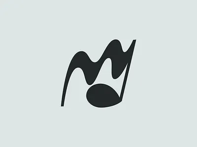 Letter M, music symbol, flag - Logo design, monogram brand identity branding flag logo icon illustration letter m lettering logo logo design logotype minimalist logo modern logo monogram music logo music symbol simple logo typography ui