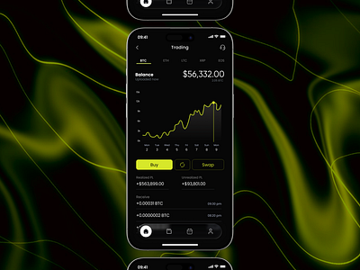 Web3 Mobile Trading Dashboard 3d animation branding graphic design logo motion graphics ui