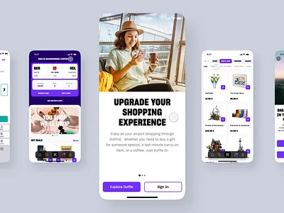 Duffle iOS App animation app branding clean design ecommerce flat homepage icon ios motion motion graphics onboarding product screens shop sign in store ui ux