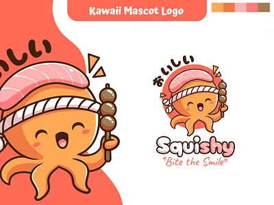 Kawaii Mascot Logo Design animal brand branding cartoon character cute design food identity kawaii logo mascot vector