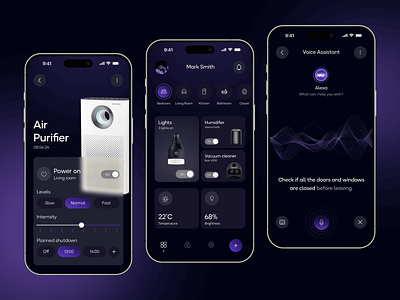 Smart Home Mobile App Design mobile app remote control smart house smart house. smart lamp