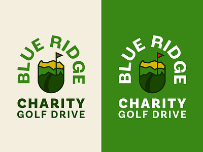 Blue Ridge Charity Golf Drive branding colorful design illustration logo typography vector