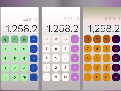 #dailyui004 Calculator redesign with 3 types of variations 3d branding graphic design logo motion graphics ui