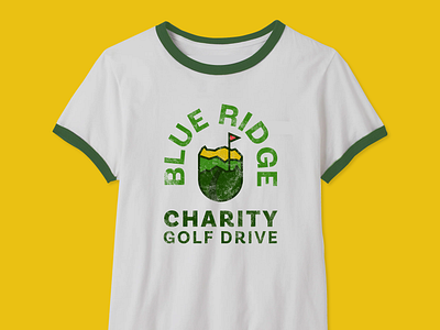 Blue Ridge Charity Golf Drive T-shirt branding charity colorful design event golf logo shirt
