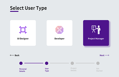 Select User Type daily ui 064