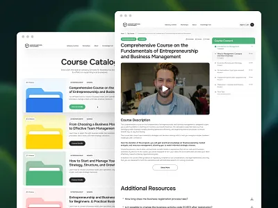 Entrepreneurship Support Platform✸ Business Services breadcrumbs course education features fintech hero hero image landing page minimalist navigation saas ui ux website