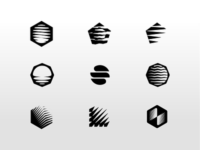 Clearhouse - Logo Ideas air clear clearhouse cube hexagon lines logo repittion rhythm software transparent water wave