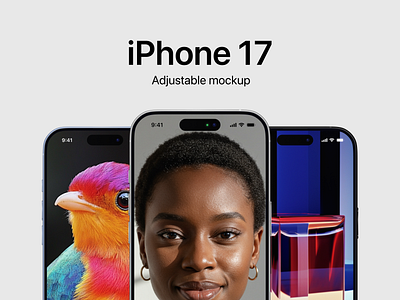 iPhone 17 adjustable mockup by WOOHOO device mockup iphone iphone 17 iphone mockup mockup woohoo