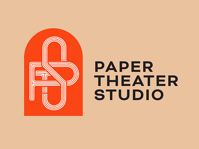 Paper Theater Studio branding design details logo studio typography vector wordmark
