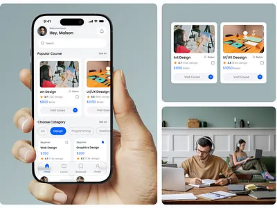 E-learning Mobile App android app design appui e learning education educationapp interface ios leaderboard learning learningapp product design student study app teacher tuition tutor