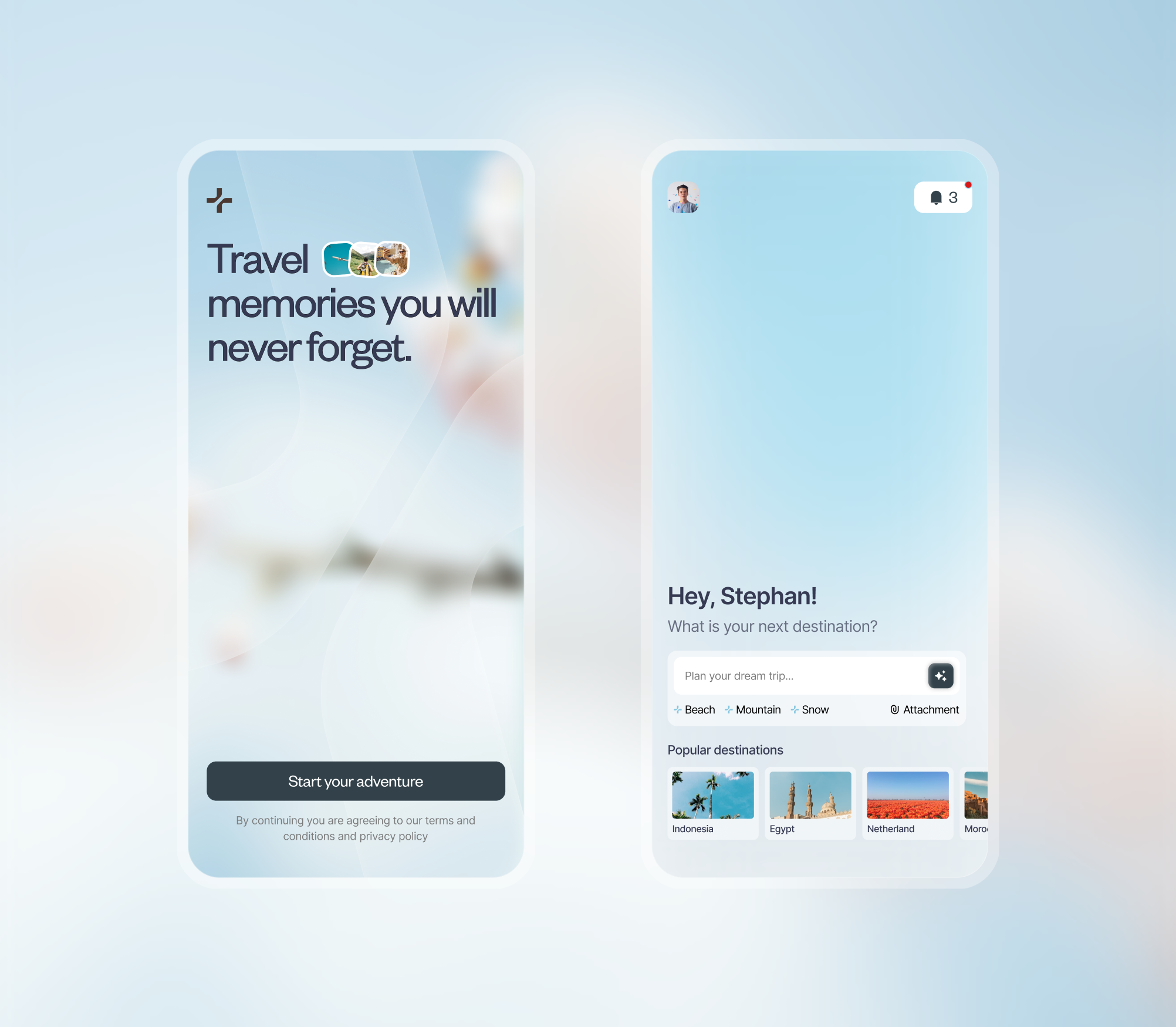 AI Travel Planning App ai app design figma product design travel ui user interface ux design wireframe