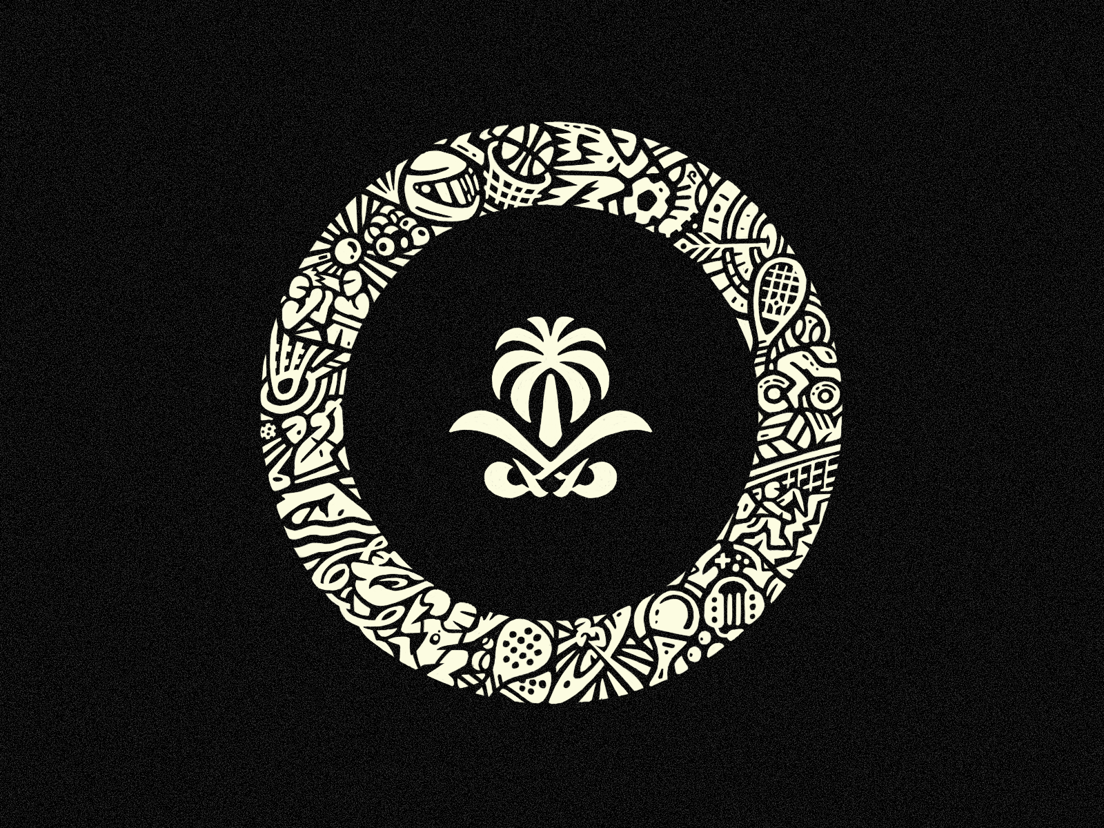 Palm Tree & Sports ✦ Illustrative Logo arab arabia football games gymnastics illustration logo logodesign logotype olympic palm palm tree saber saudi soccer sport sports swimming sword tennis