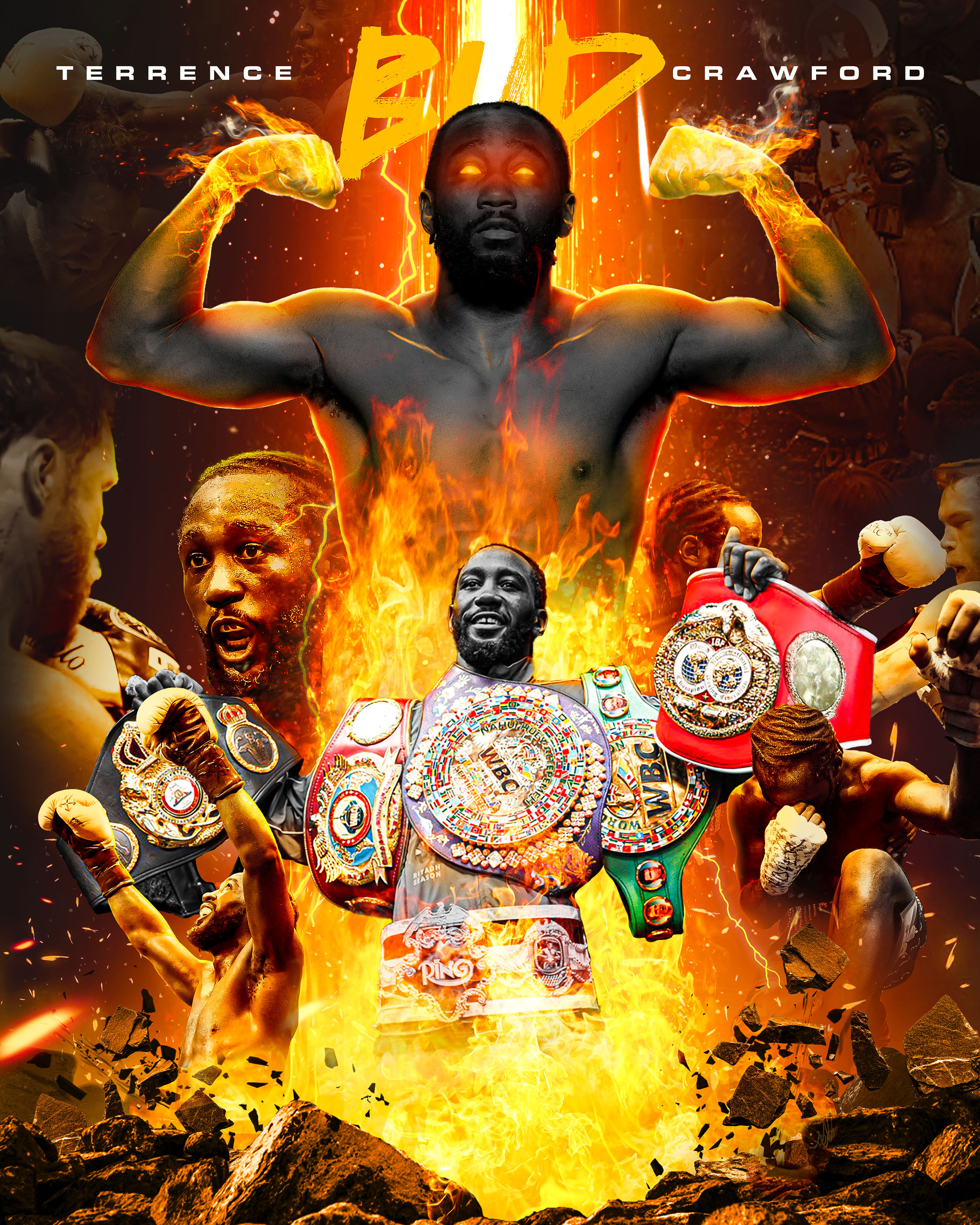 Terrence Crawford Artwork boxing boxing design canelo crawford terrence crawford