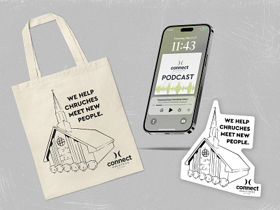 Watty Chapel Illustration adobe drawing graphic design green illustration illustrator merch design podcast podcast cover procreate stickers tote bag
