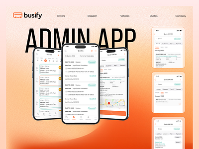 Admin Mobile App – Charter Bus Booking System customer app driver app logistics mobile booking app transportation app