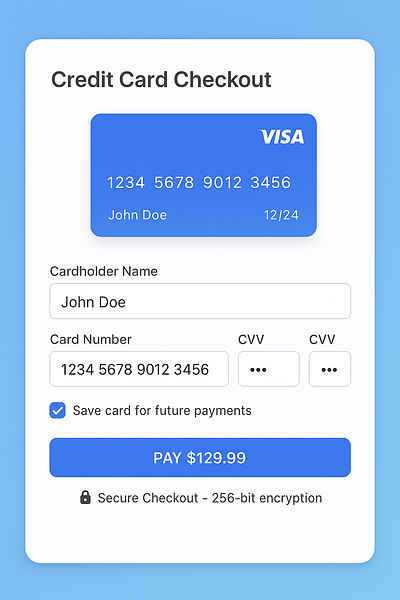 Credit Card Checkout page figma landing page payment page ui ux