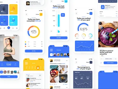 Calfit Branding & Mobile App Design brand identity branding design figma graphic design mobile app mobile app design ui ux