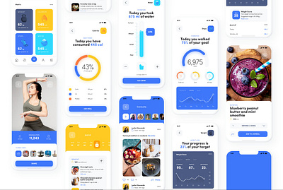 Calfit Branding & Mobile App Design brand identity branding design figma graphic design mobile app mobile app design ui ux