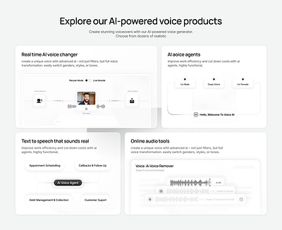AI Voice Recording Features - Towhid animation features uiuxdesign