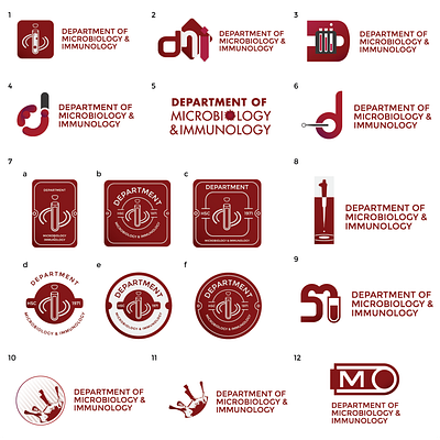Department of Microbiology Logo + Mockup design logo university