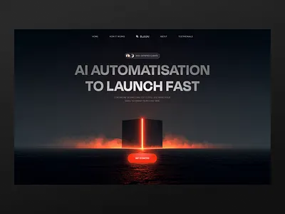 AI Automation Platform Landing Page ai design midjourney trend ui ux uxdesign