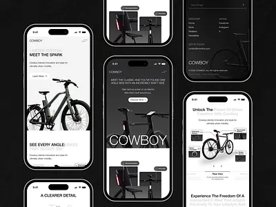 Cowboy Timeless Luxury Bike E-Commerce Responsive Website Design 3d corporate figma graphic design ui web design website website design