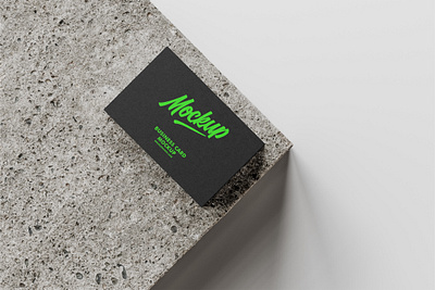 Free Business Card on Natural Stone Mockup business card business card mockup card mockup free free mockup psd mockup