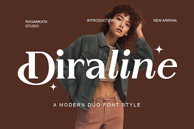Diraline - Modern Duo Font Style branding design display elegant font font display fonts free font graphic design logo modern serif