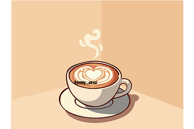 Cup of Coffee with Heart Foam aroma background beverage cafe cafetaria caffeine cappuccino celebration coffee concept cup day drink espreso hot latte mocha morning mug taste