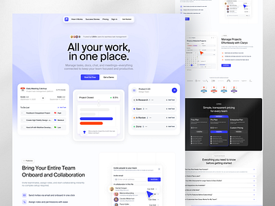Claryo - Productivity Landing Page clean design interface landing design landing page landing ui productivity productivity landing page saas saas landing page saas web design ui ux web app web design website design