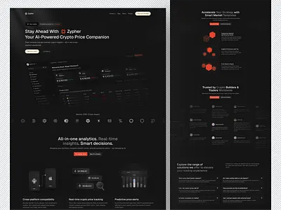 Zypher – Crypto Monitoring Landing Page blockchainlanding crypto cryptodashboard cryptotrading dribbble dribbbleweeklywarmup fintechdesign landingpage landingpagedesign productdesign saas uidesign uiux uiuxdesign userexperience userinterface uxdesign web3 webdesign