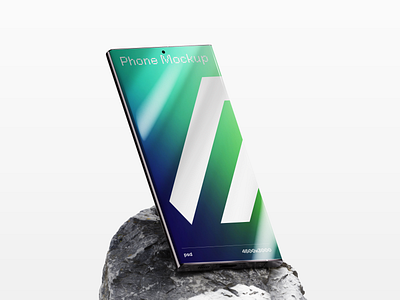 Phone Mockup 3d 3d mockup android android mockup blender branding graphic design mobile mockup natural light nature outdoor phone mockup photorealistic photoshop product design realism realistic mockup rock stone