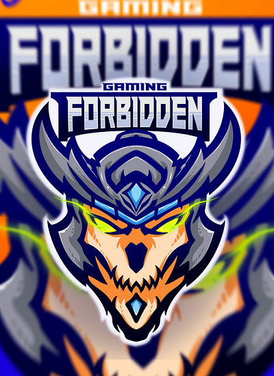 Mascot Logo Gaming Forbidden branding design esports gaming graphic design illustration logo mascot mascotlogo streamer twitch vector youtube