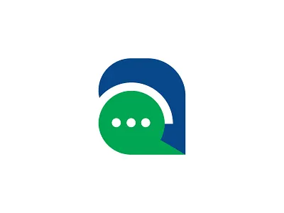 a chat logo a chat a letter a logo art branding bubble combination logo creative logo letterform lettering logo design message negative space simple talk talk logo text unique