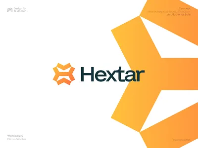 Hextar - Letter H, Negative Space Spark/Star Logo Design branding business dynamic gradient hextar icon letter h logo letter mark logo logo design logo designer logo icon minimalist modern logo negative space spark star symbol timeless typography
