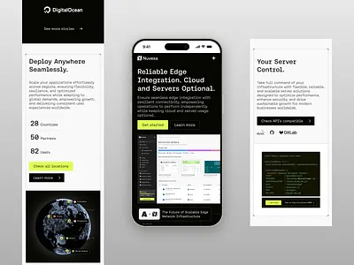 Nuvexa - Cloud Responsive Landing Page app cansaas clean cloud cloud server design light minimalist mobile mobile app mobile design responsive saas server ui ux