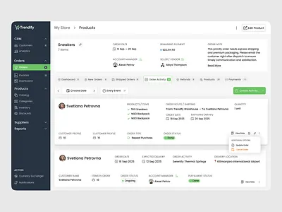 Order Management Dashboard UI – Clean & Modern Design cleanui dashboard dashboarddesign digitalproduct ecommercedesign interaction design minimaldesign ordermanagement product management saas saas design ui uidesign