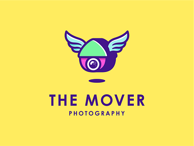 The Mover Photography branding camera design film fly house icon logo move movie photo photography reel simple wings