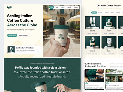 Koffie - Coffee Business Landing Page arabica business cafe coffee coffee beans coffee brand coffee business coffee culture coffee cup coffee house coffee shop company profile company website food and beverage food order global coffee landing page product roastery robusta
