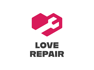 Love Repair Logo Design app branding couple dating design fix graphic design icon illustration logo logos love repair simple tools ui vector
