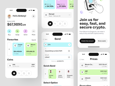 Crypto & Fintech Mobile App Concept app concept app design banking app crypto currency crypto trading crypto wallet design digital banking finance financial app fintech fintech design fintech trends ios app mobile ui neo bank ui ui design ui inspiration ux