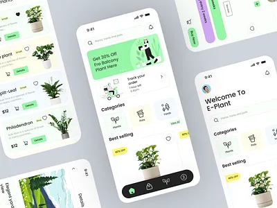 Ecolife - Mobile app design 🌱 app design e commerce e commerce app ecolife mobile mobile app plant tree product design tree ui ux